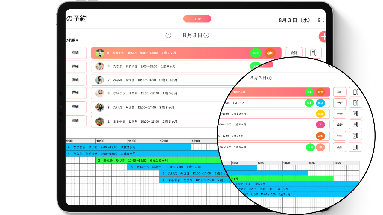 予約管理効率化イメージ