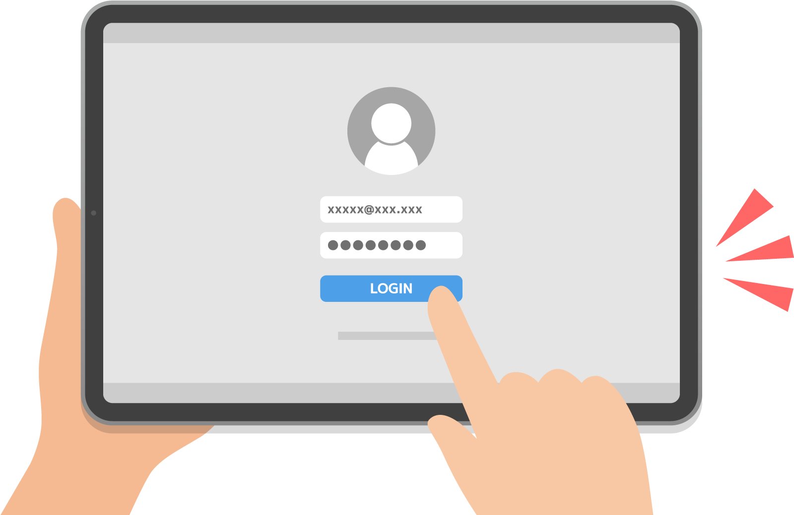 アカウント発行のメール通知イメージ
